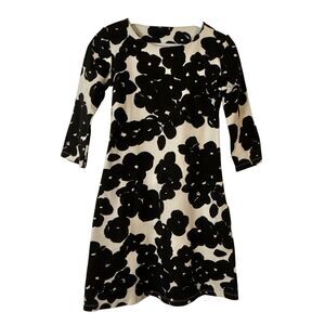 Mahi Gold black and white floral shift dress size small